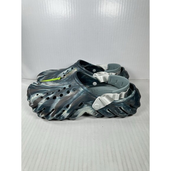 Size 12 Crocs Echo Marbled Clog Black Sand Men Slip On Casual Sandal 208454-0LE - Picture 3 of 7